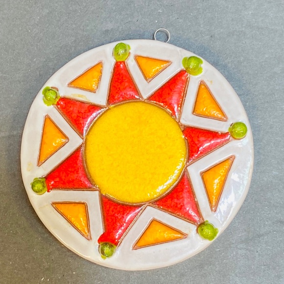 Set Of 3 VINTAGE DEPARTMENT 56 Hand Painted Red Clay Ornaments Retired RARE - Picture 2 of 9